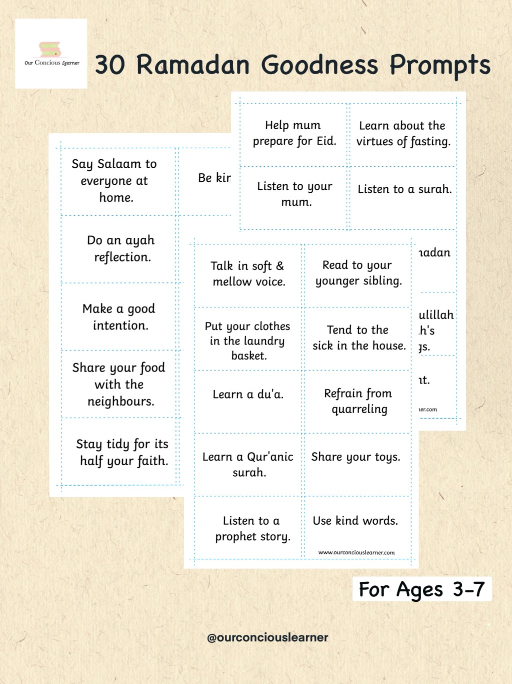 30 Ramadan Goodness&nbsp;Prompts